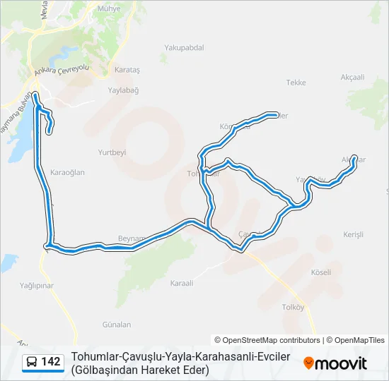 142 Bus Line Map
