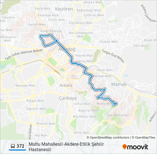 372 Bus Line Map