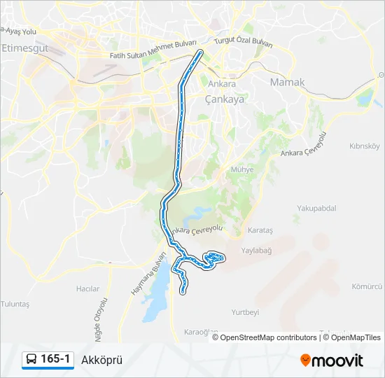 165-1 Bus Line Map