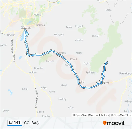141 Bus Line Map