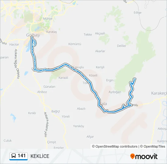 141 Bus Line Map