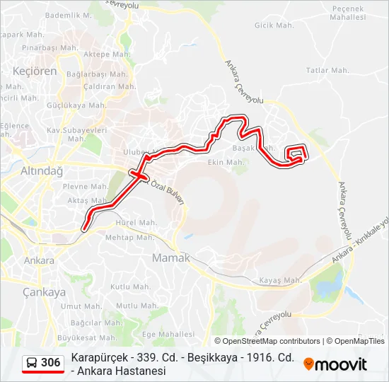 306 Bus Line Map