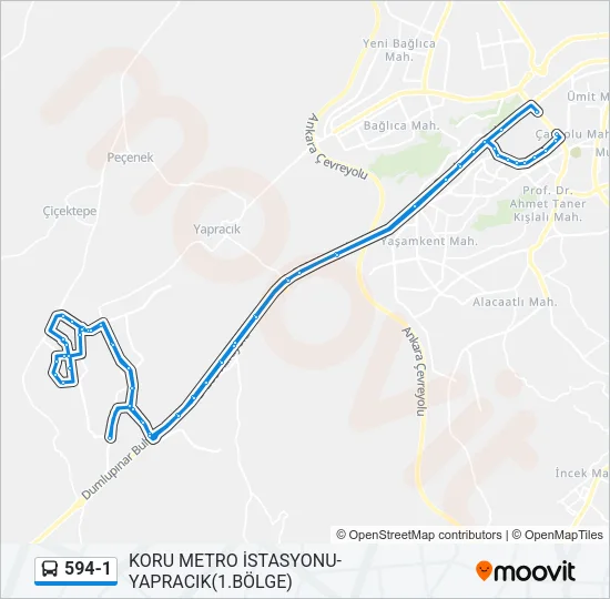 594-1 Bus Line Map