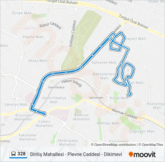 328 Bus Line Map