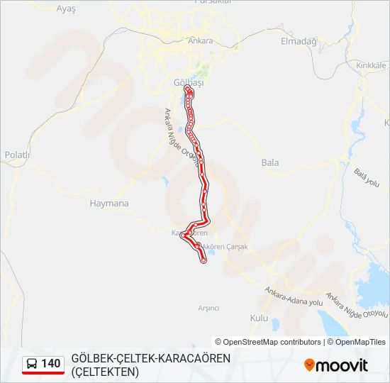 140 Bus Line Map