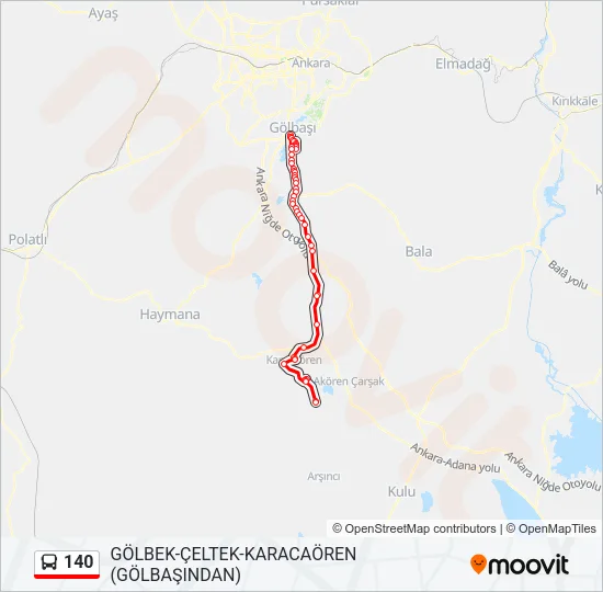 140 Bus Line Map