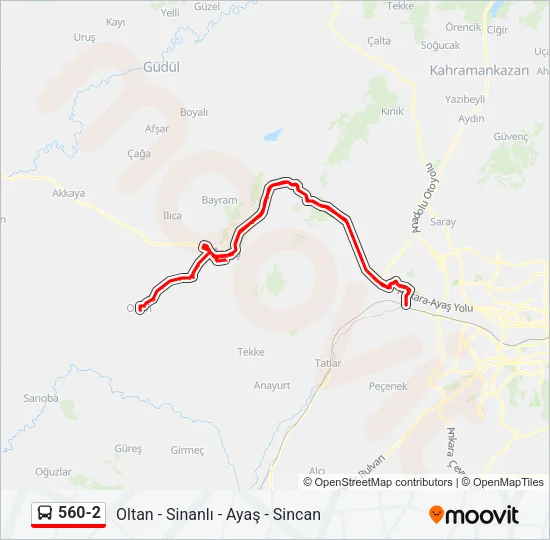 560-2 Bus Line Map