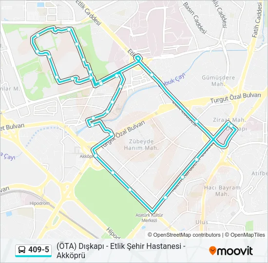 409-5 Bus Line Map