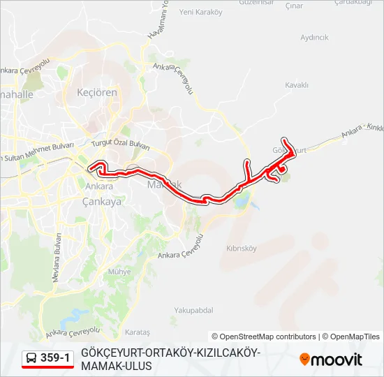 359-1 Bus Line Map