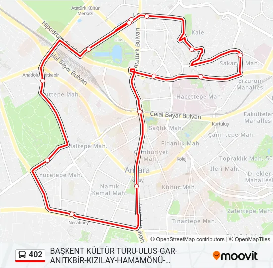 402 Bus Line Map