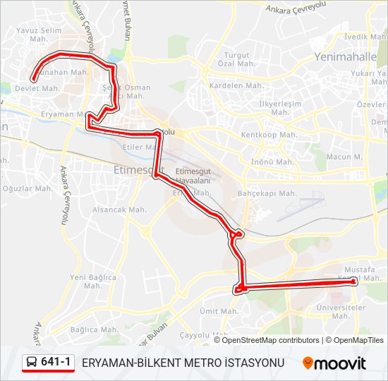 641-1 Bus Line Map