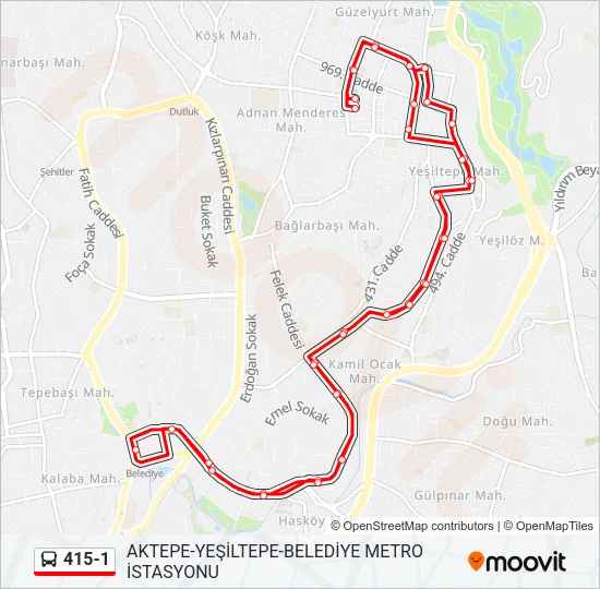 415-1 Bus Line Map