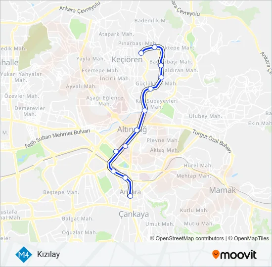 M4 Subway Line Map