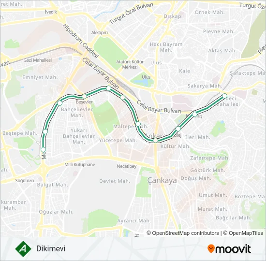 A1 Light Rail Line Map