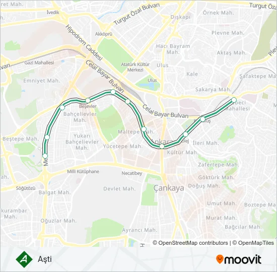 A1 Light Rail Line Map