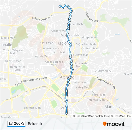 266-5 Bus Line Map