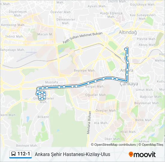 112-1 Bus Line Map