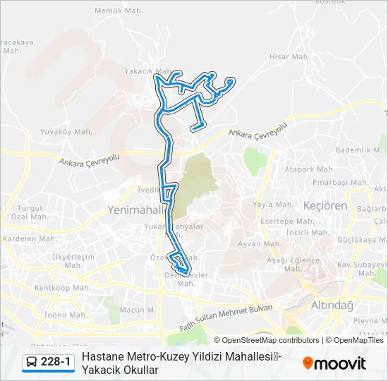 228-1 Bus Line Map
