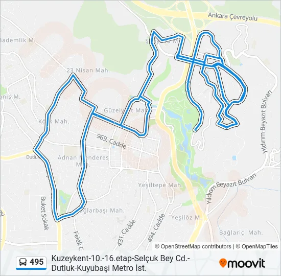 495 Bus Line Map