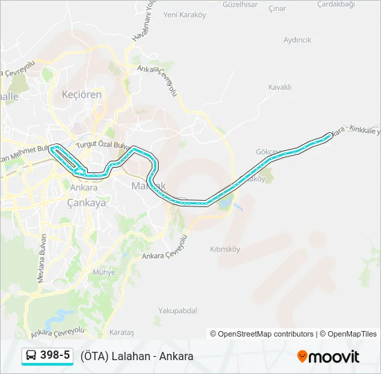 398-5 Bus Line Map