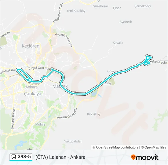398-5 Bus Line Map