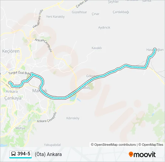 394-5 Bus Line Map