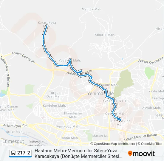 217-2 Bus Line Map