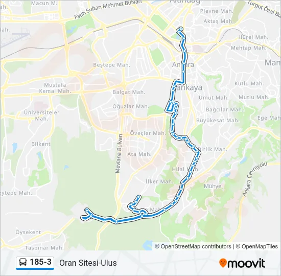 185-3 Bus Line Map