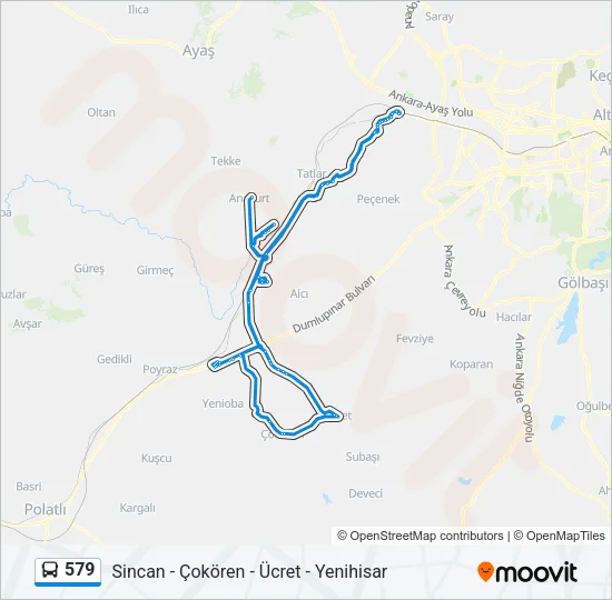 579 Bus Line Map