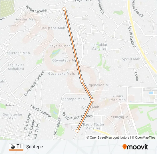 T1 Gondola Line Map