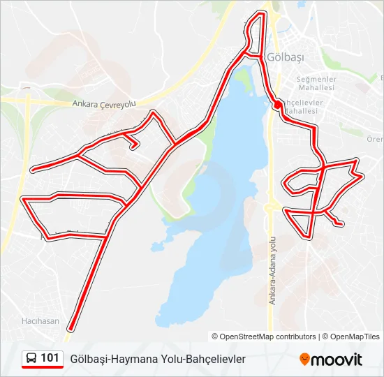 101 Bus Line Map