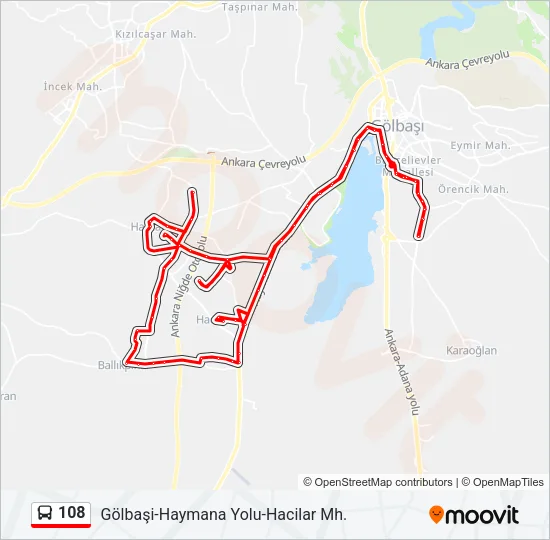 108 Bus Line Map