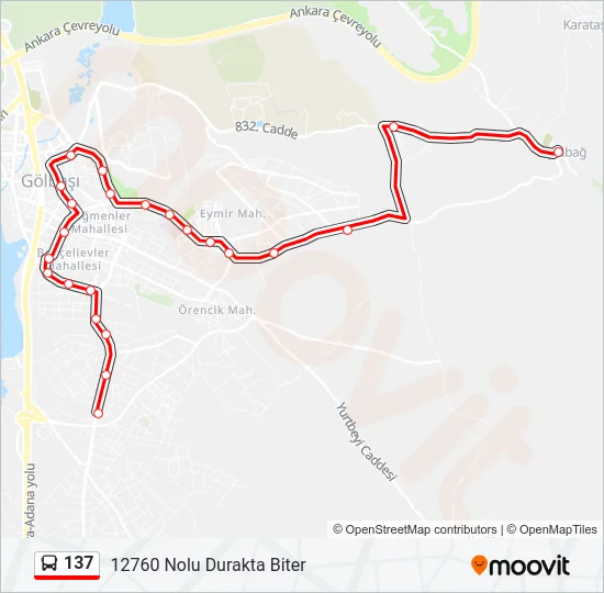 137 Bus Line Map