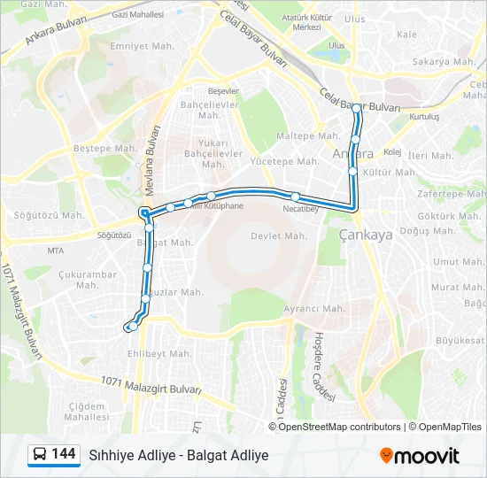 144 Bus Line Map