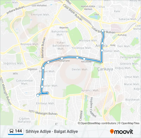 144 Bus Line Map
