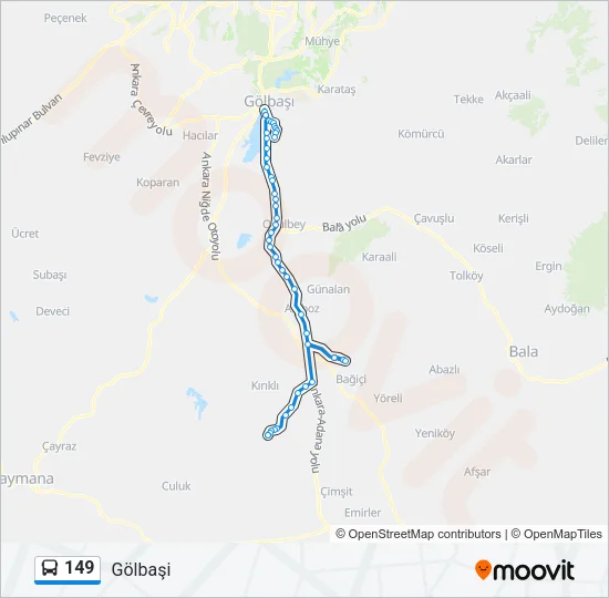 149 Bus Line Map