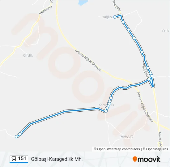 151 Bus Line Map