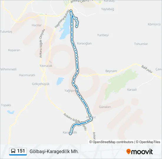 151 Bus Line Map