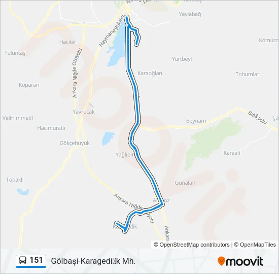 151 Bus Line Map