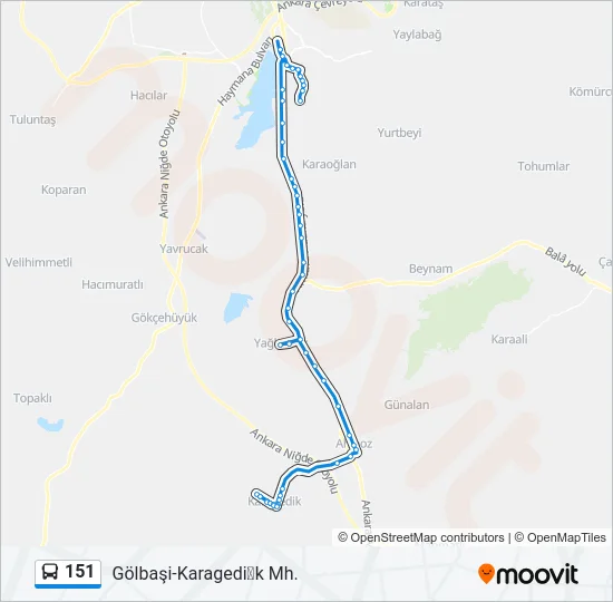 151 Bus Line Map