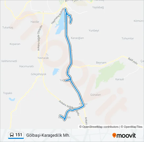 151 Bus Line Map