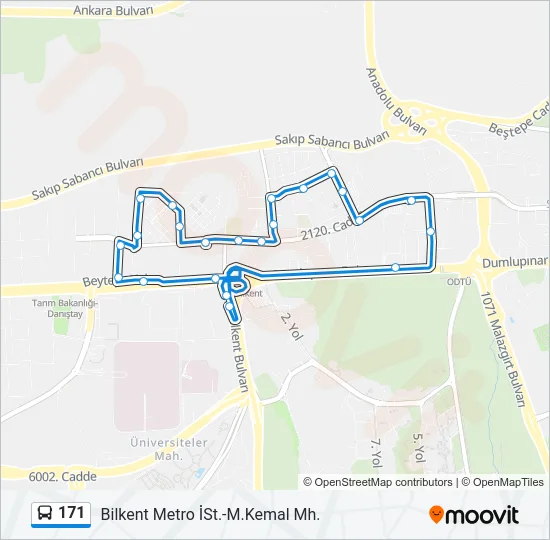 171 Bus Line Map