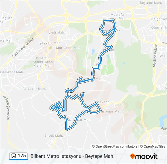 175 Bus Line Map