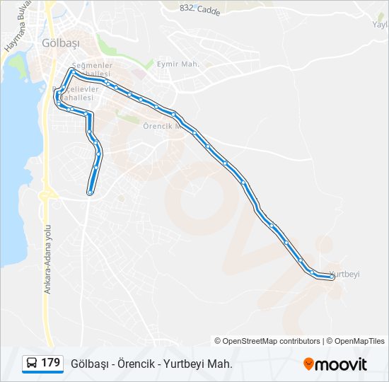 179 guzergahi saatleri duraklari ve haritasi golbasi orencik yurtbeyi mh