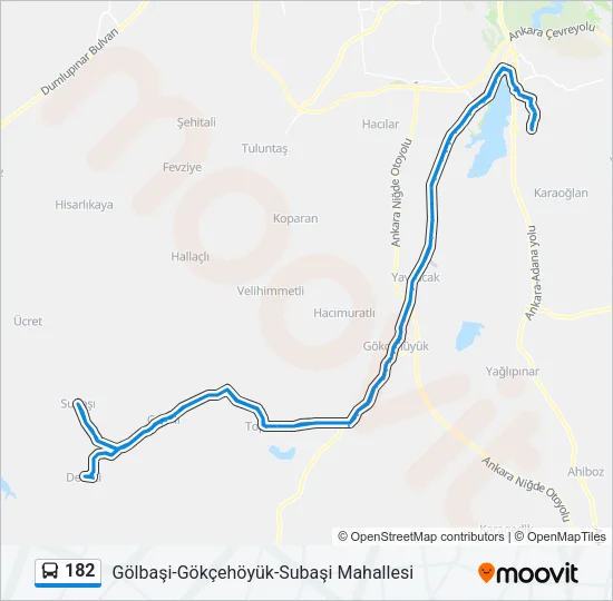 182 Bus Line Map