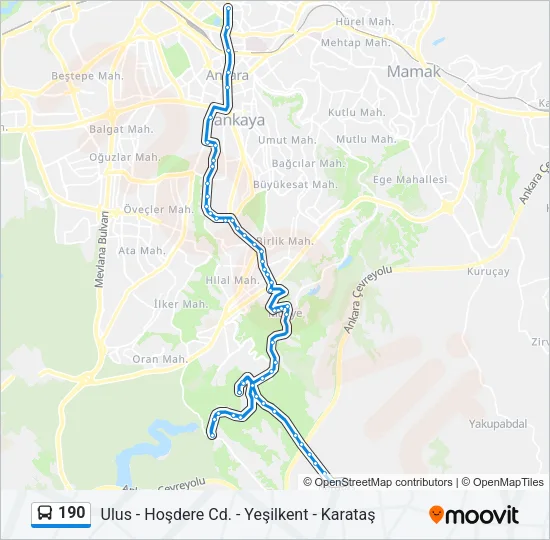 190 Bus Line Map