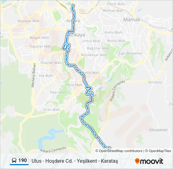 190 Bus Line Map