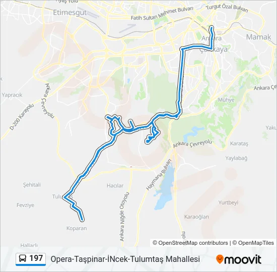 197 Bus Line Map