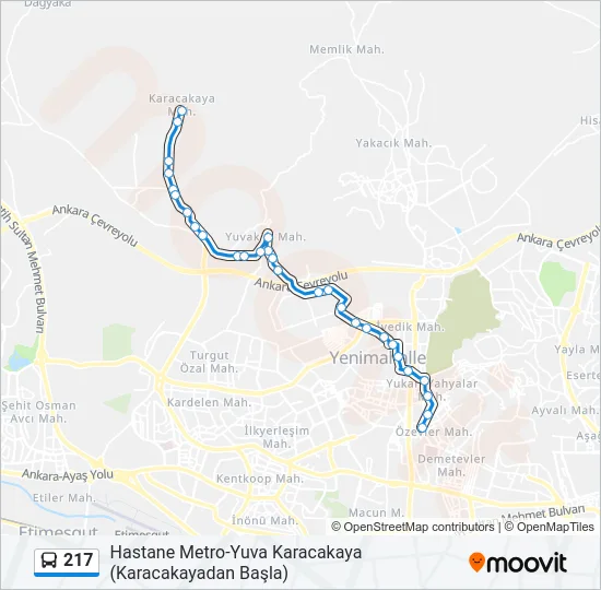 217 Bus Line Map