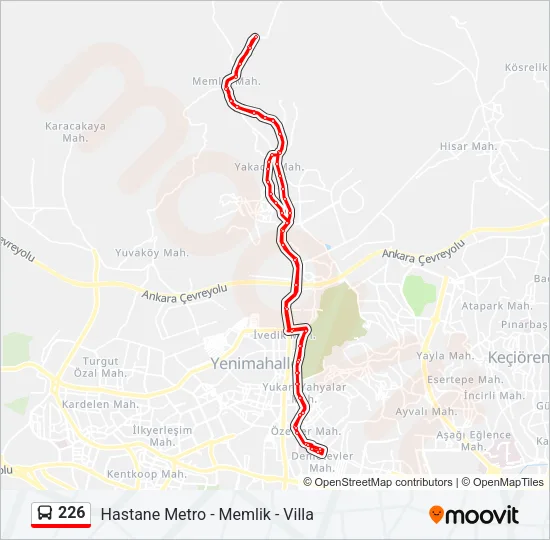 226 Bus Line Map